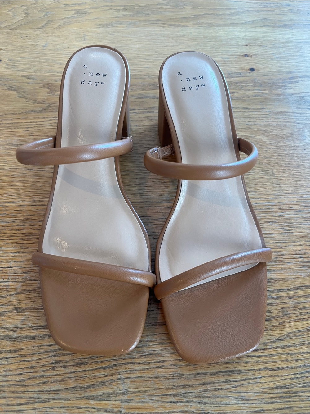 a new day Brown Strappy Block Heel Sandals (8)